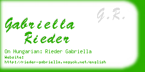 gabriella rieder business card